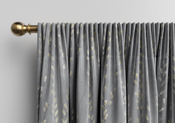Willow Field, Stone Grey - Made to Measure Curtains - Image 9